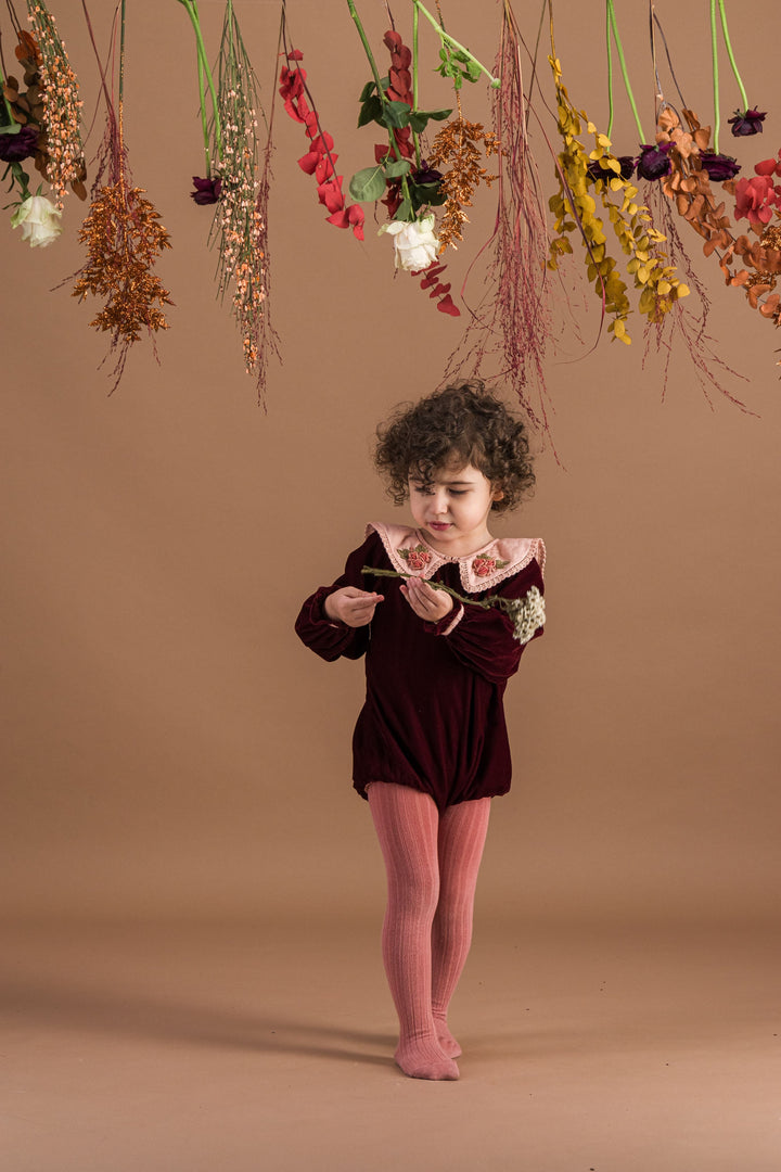 [Bachaa] Angel Romper - Burgundy