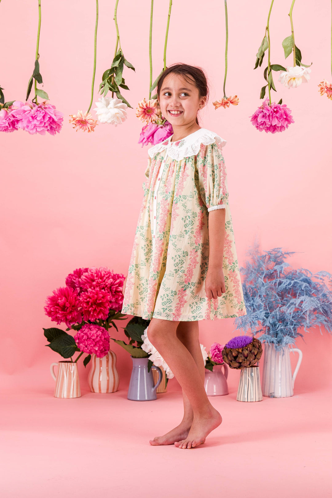 [Bachaa] Lemon Tree Robe Dress - Arabesque print