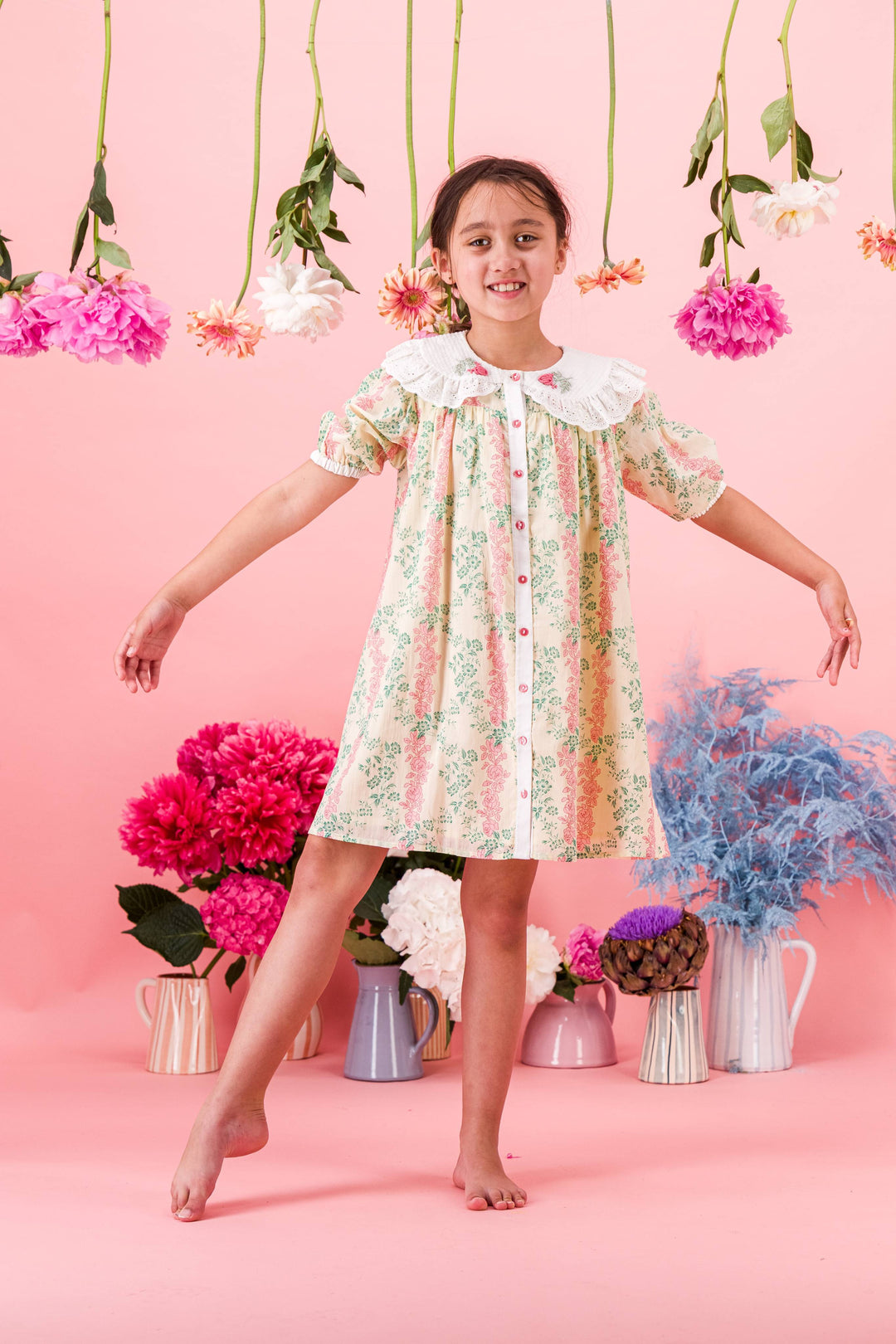 [Bachaa] Lemon Tree Robe Dress - Arabesque print