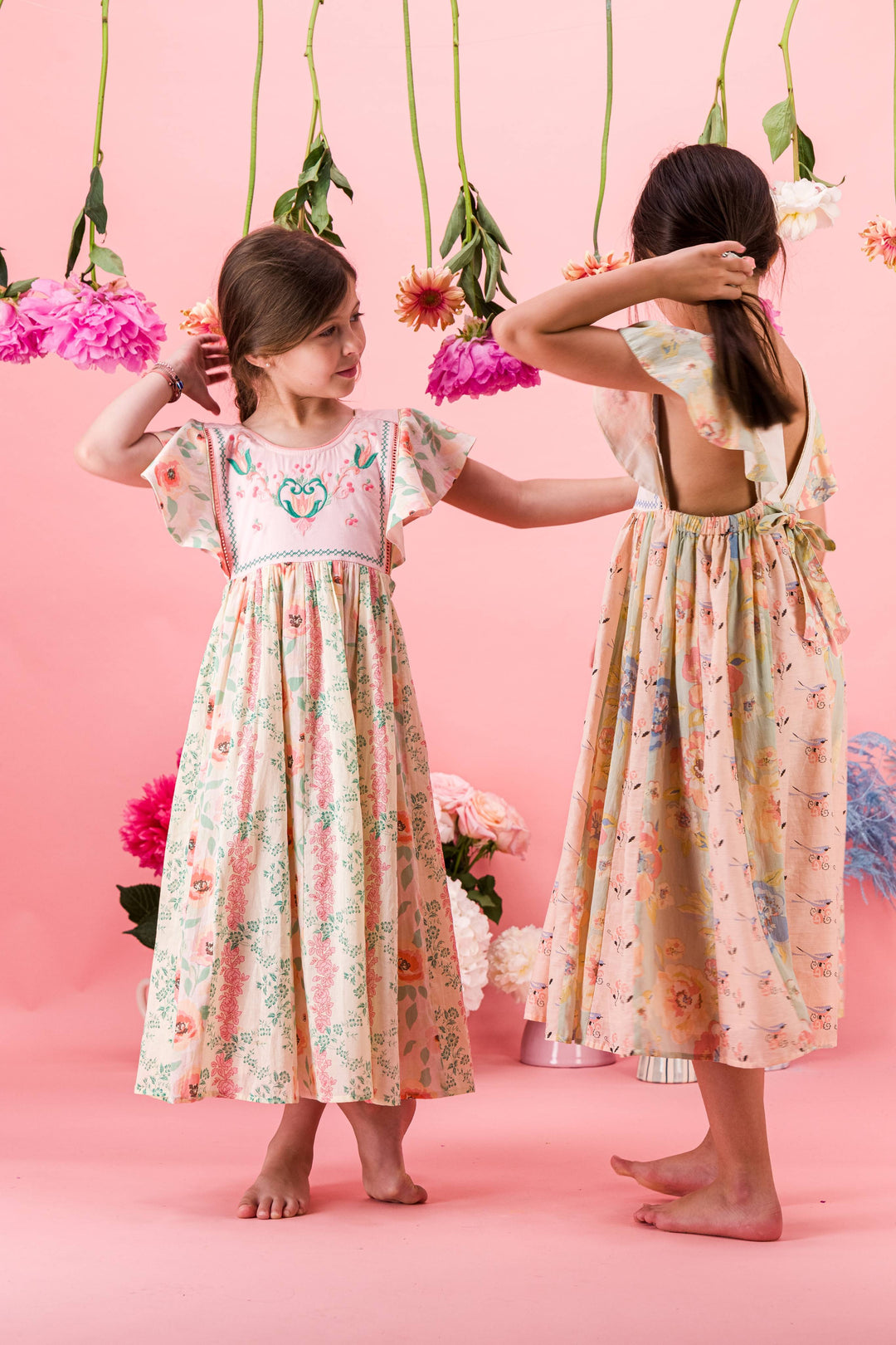 [Bachaa] Florilege Long Dress - Poppy / Arabesque  Print