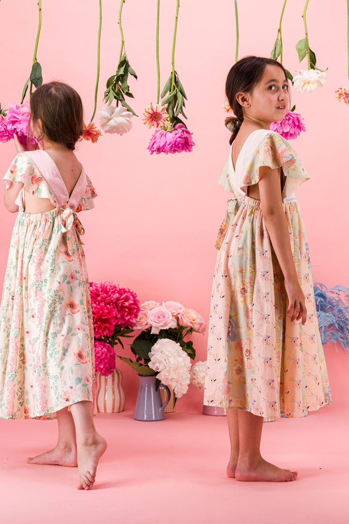 [Bachaa] Florilege Long Dress - Poppy / Arabesque  Print