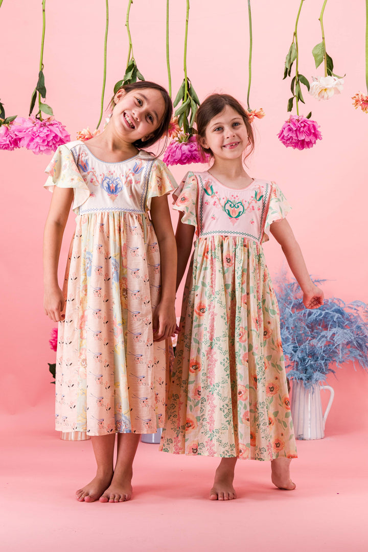 [Bachaa] Florilege Long Dress - Poppy / Arabesque  Print
