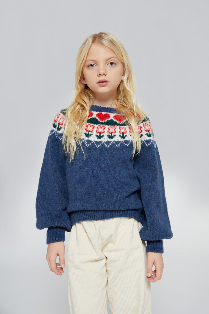 [Mipounet] Greta Nortic Sweater - Dark Blue