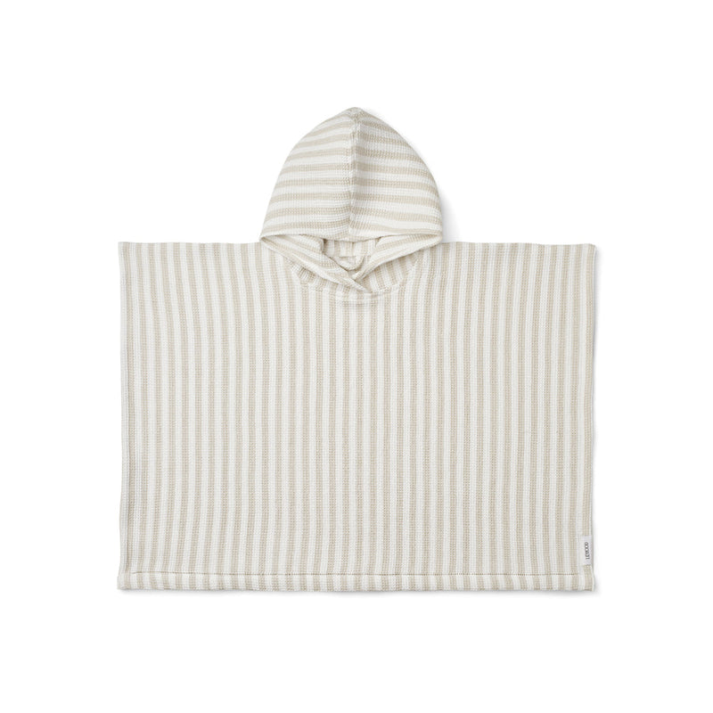 [Liewood] Paco Junior Poncho - Y/D Stripes Crisp White / Sandy