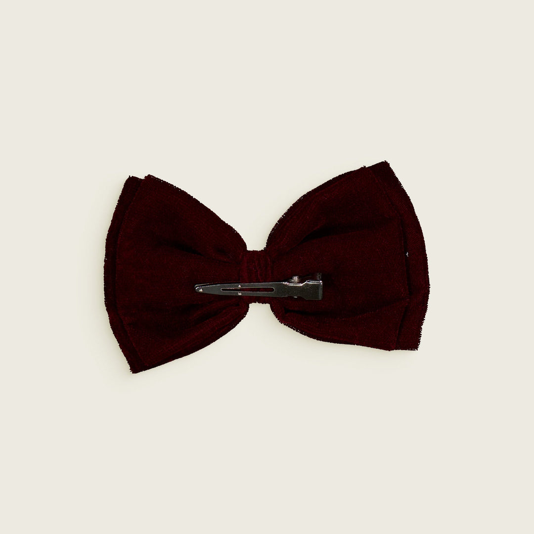 [Bachaa] Papillon Hair Clip - Burgundy