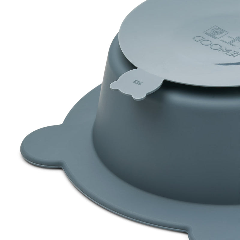 [Liewood] Peony Bowl With Suction Cup 2-pack - Whale Blue / Dove Blue