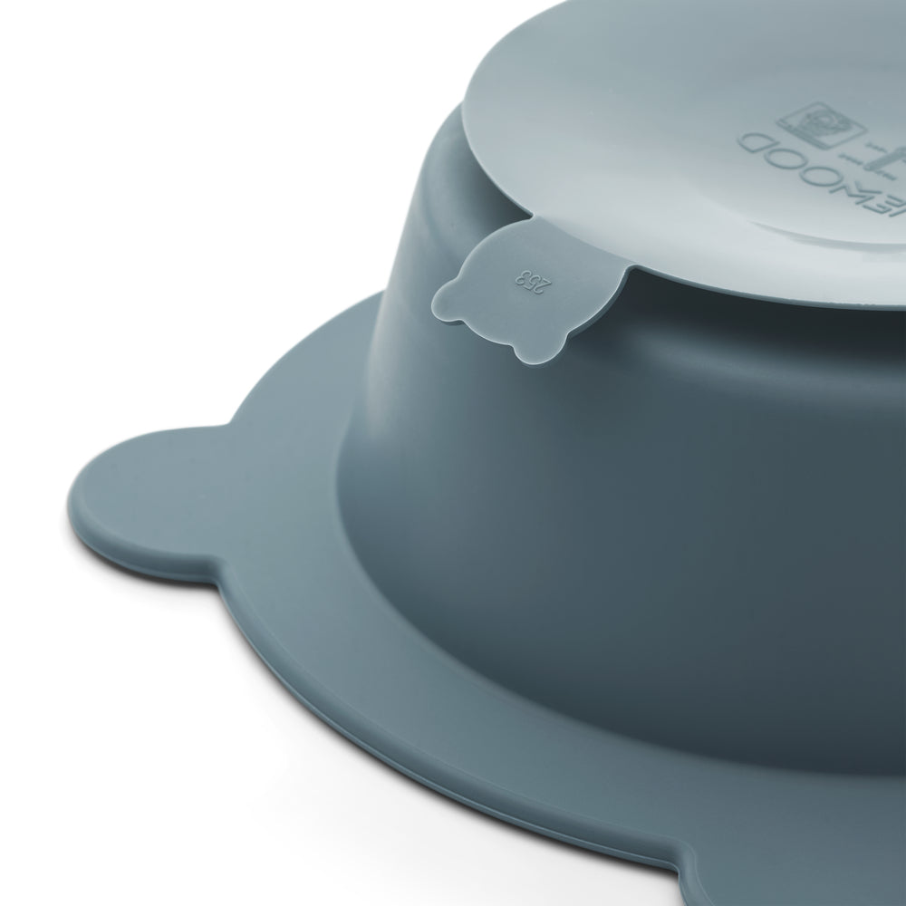 [Liewood] Peony Bowl With Suction Cup 2-pack - Sea Blue/Whale Blue