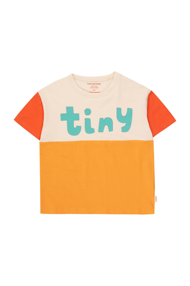 [TINYCOTTONS] Tiny Color Block Tee - Hellcreme / Orange