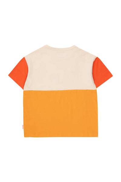 [TINYCOTTONS] Tiny Color Block Tee - Hellcreme / Orange