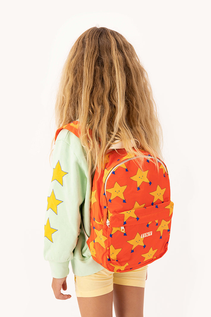 バッグ tinycottons Dancing Stars Backpack TINY] Dancing Stars Backpack - Summer Red – Happy little attic