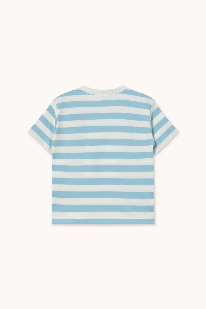 [TINYCOTTONS] Stripes Tee - Dusty Blue / Off White