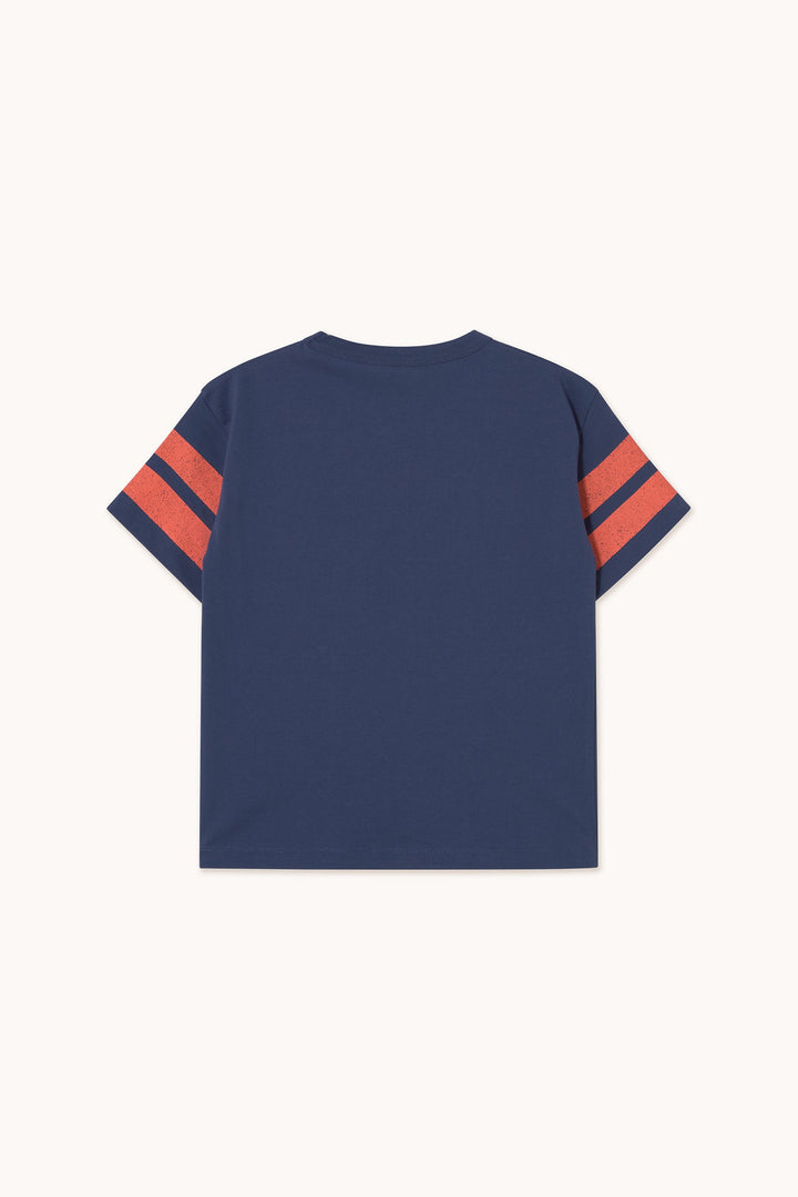 [TINYCOTTONS] Stripes Logo Tee - Light Navy