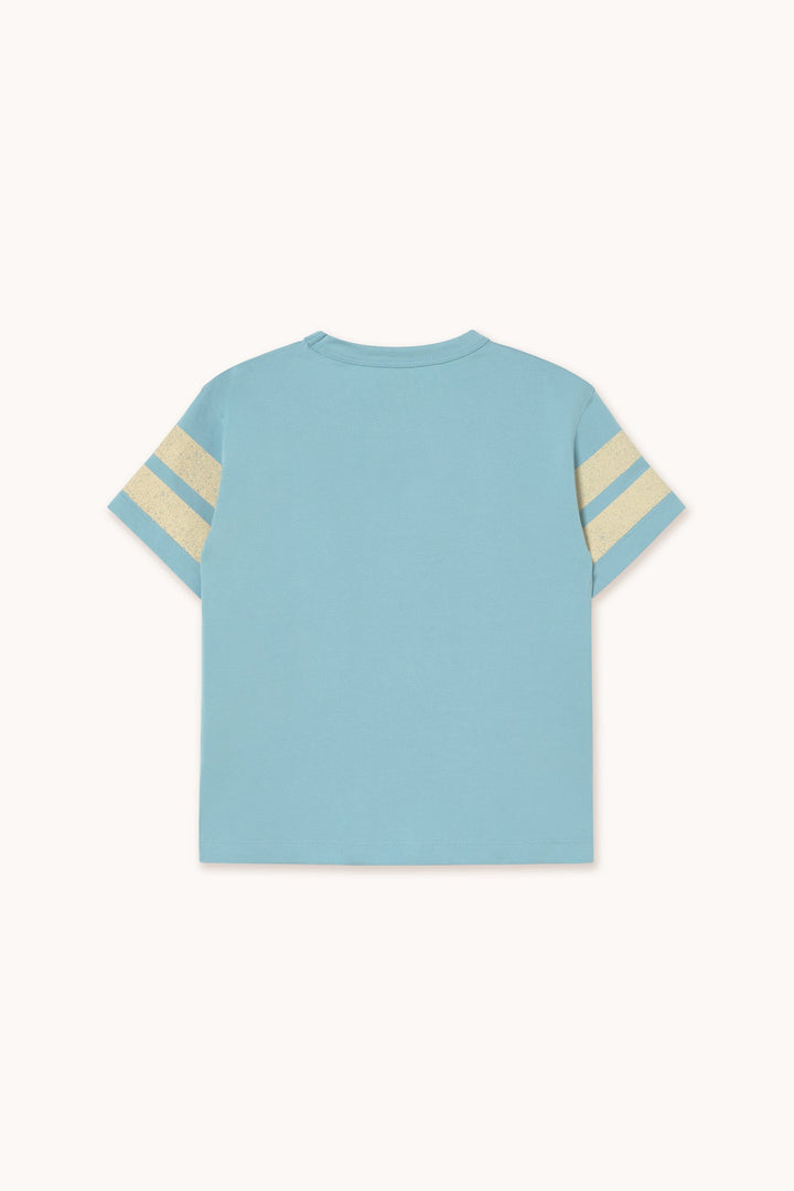 [TINYCOTTONS] Stripes Logo Tee - Dusty Blue