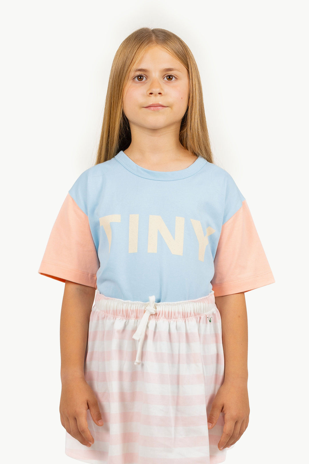 [TINYCOTTONS] Color Block Tee - Dusty Blue