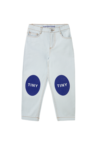 [TINYCOTTONS] Printed Jeans - Pastel Blue