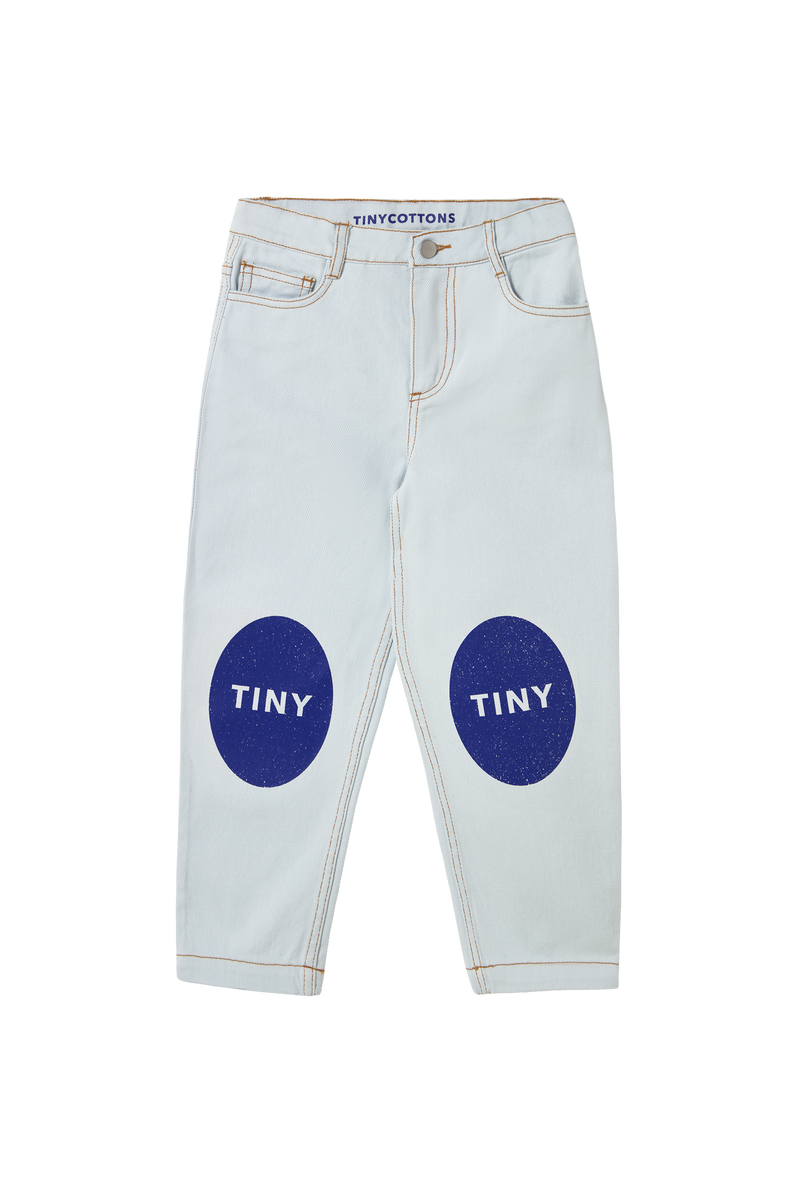 [TINYCOTTONS] Printed Jeans - Pastel Blue