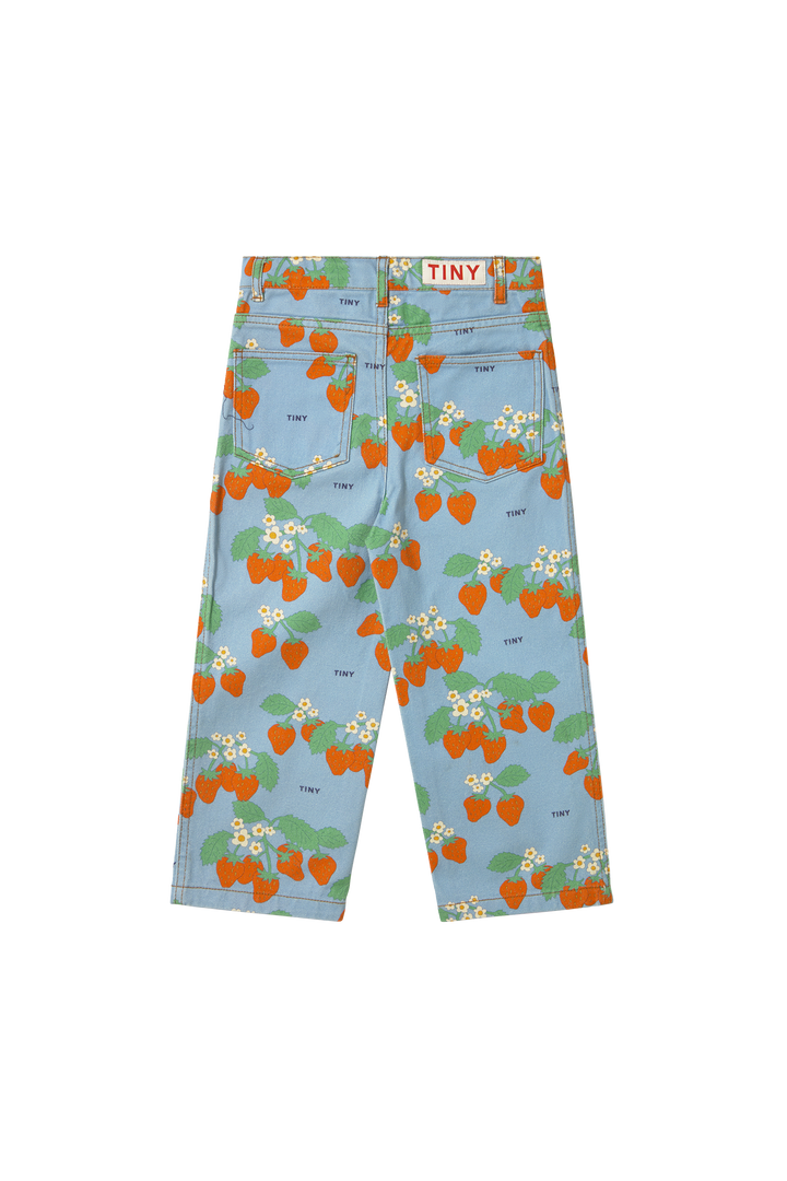 [TINYCOTTONS] Strawberries Straight Jeans - Denim Blue