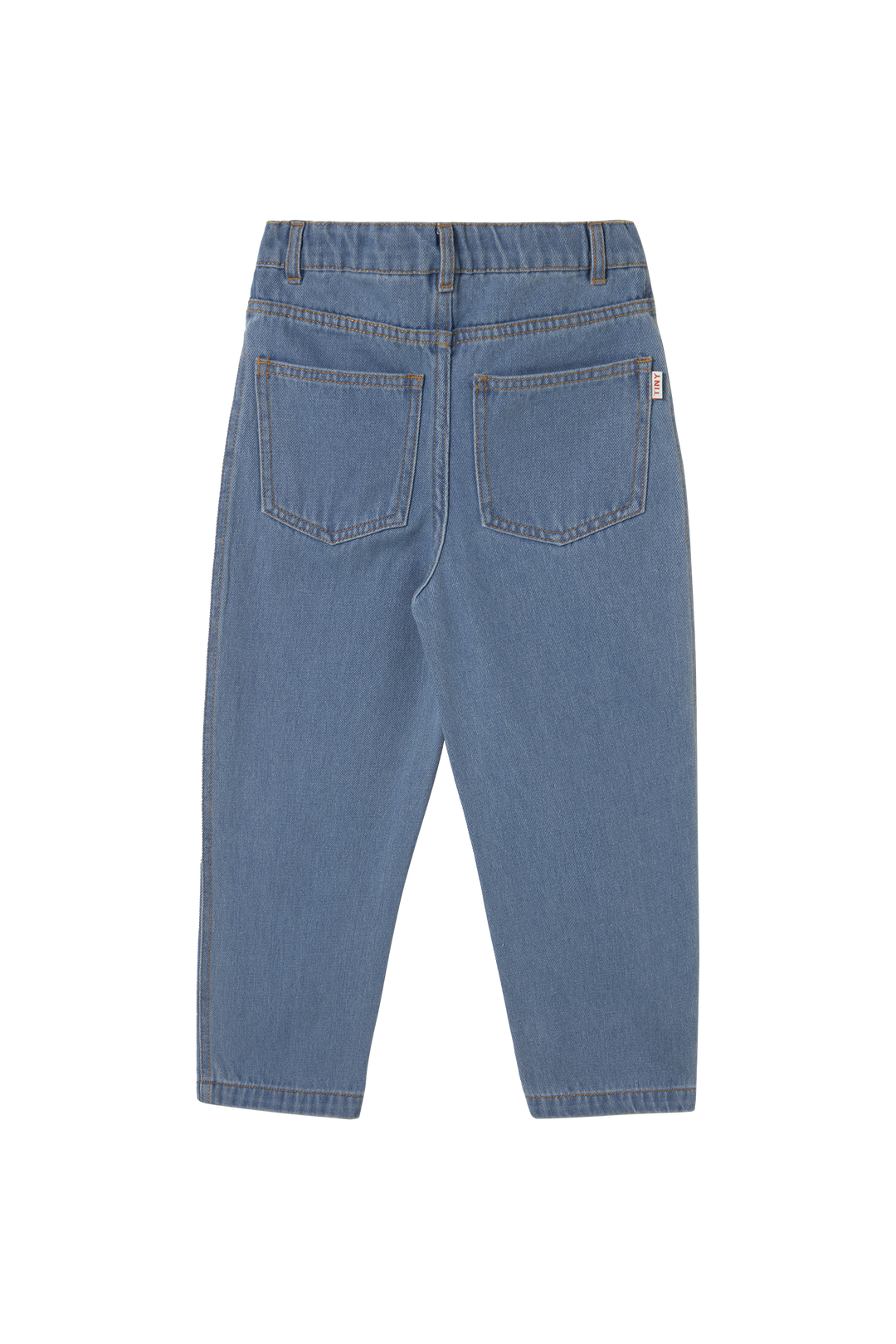 [TINYCOTTONS] Strawberries Embroidered Jeans - Light Blue