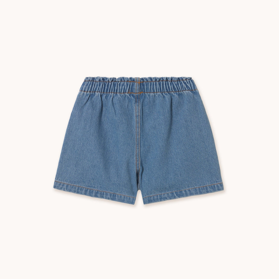 [TINYCOTTONS] Strawberries Woven Short - Light Blue Denim