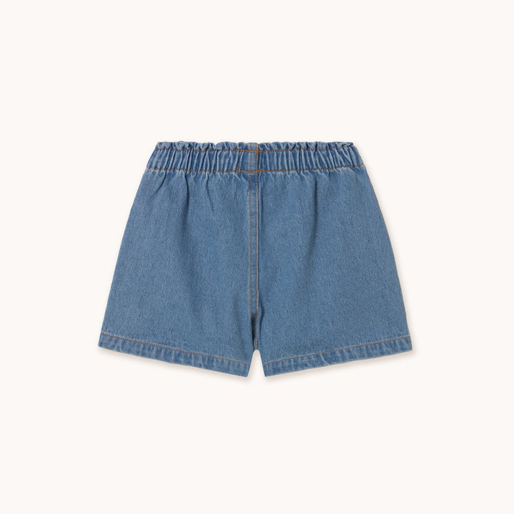 [TINYCOTTONS] Strawberries Woven Short - Light Blue Denim