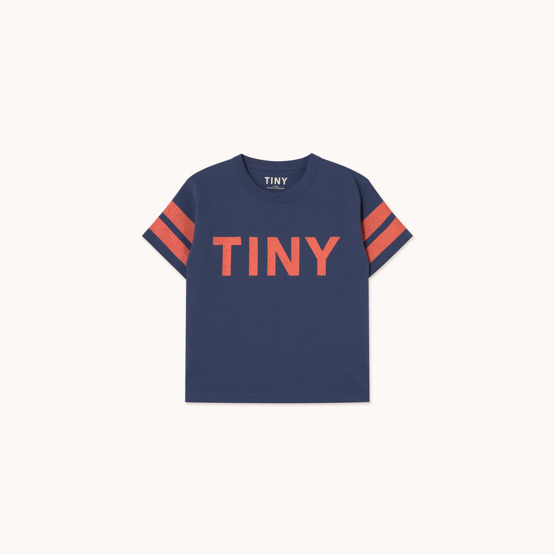 [TINYCOTTONS] Stripes Logo Tee - Light Navy