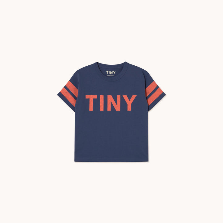 [TINYCOTTONS] Stripes Logo Tee - Light Navy