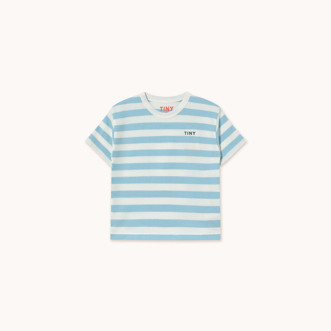 [TINYCOTTONS] Stripes Tee - Dusty Blue / Off White