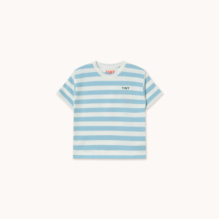 [TINYCOTTONS] Stripes Tee - Dusty Blue / Off White