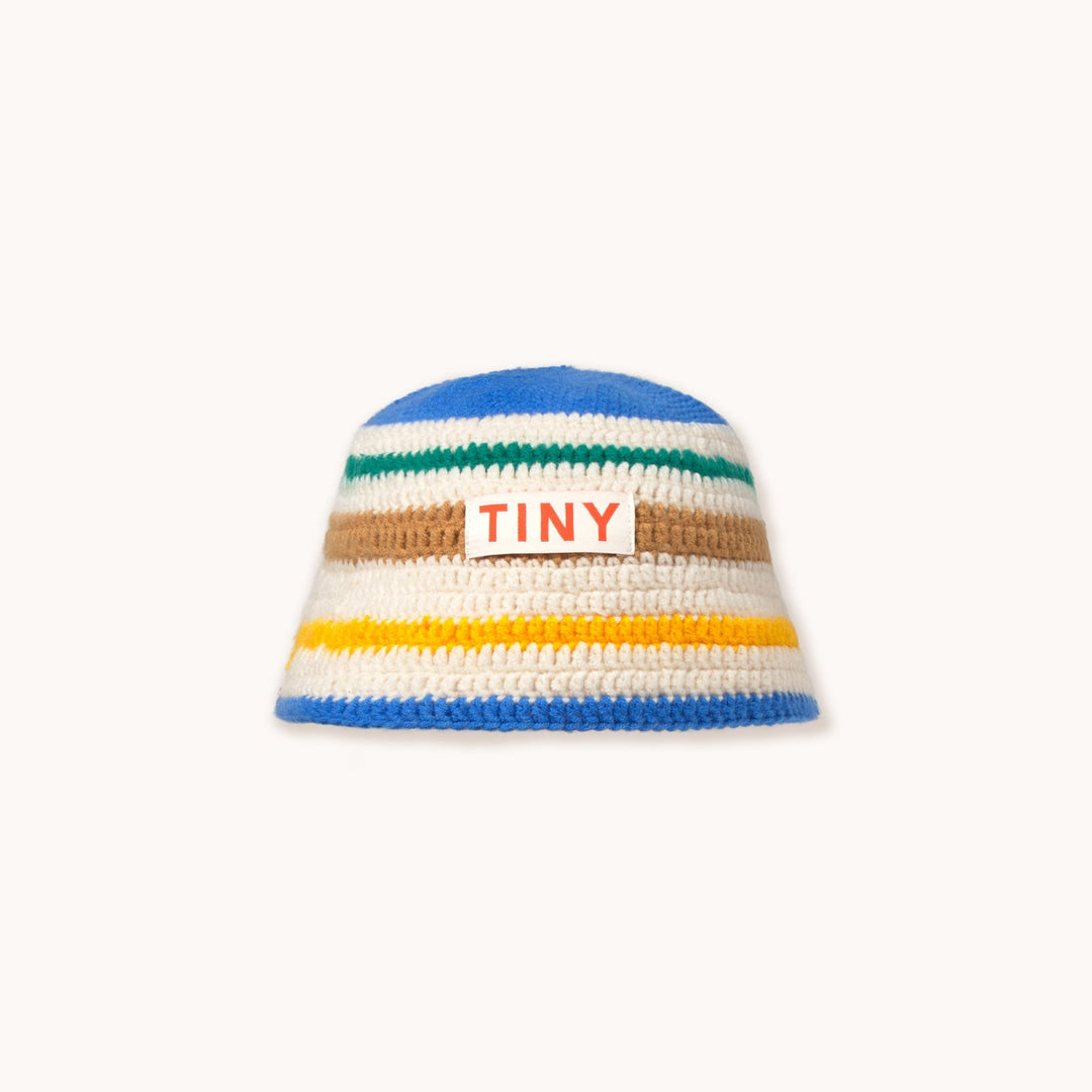[TINYCOTTONS] Multicolor Stripes Bucket Hat - Light Cream