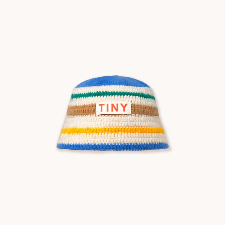 [TINYCOTTONS] Multicolor Stripes Bucket Hat - Light Cream