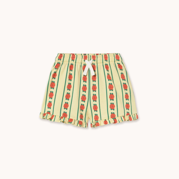 [TINYCOTTONS] Rose Pattern Shorts - Dusty Yellow