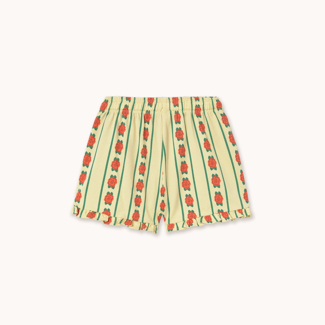 [TINYCOTTONS] Rose Pattern Shorts - Dusty Yellow