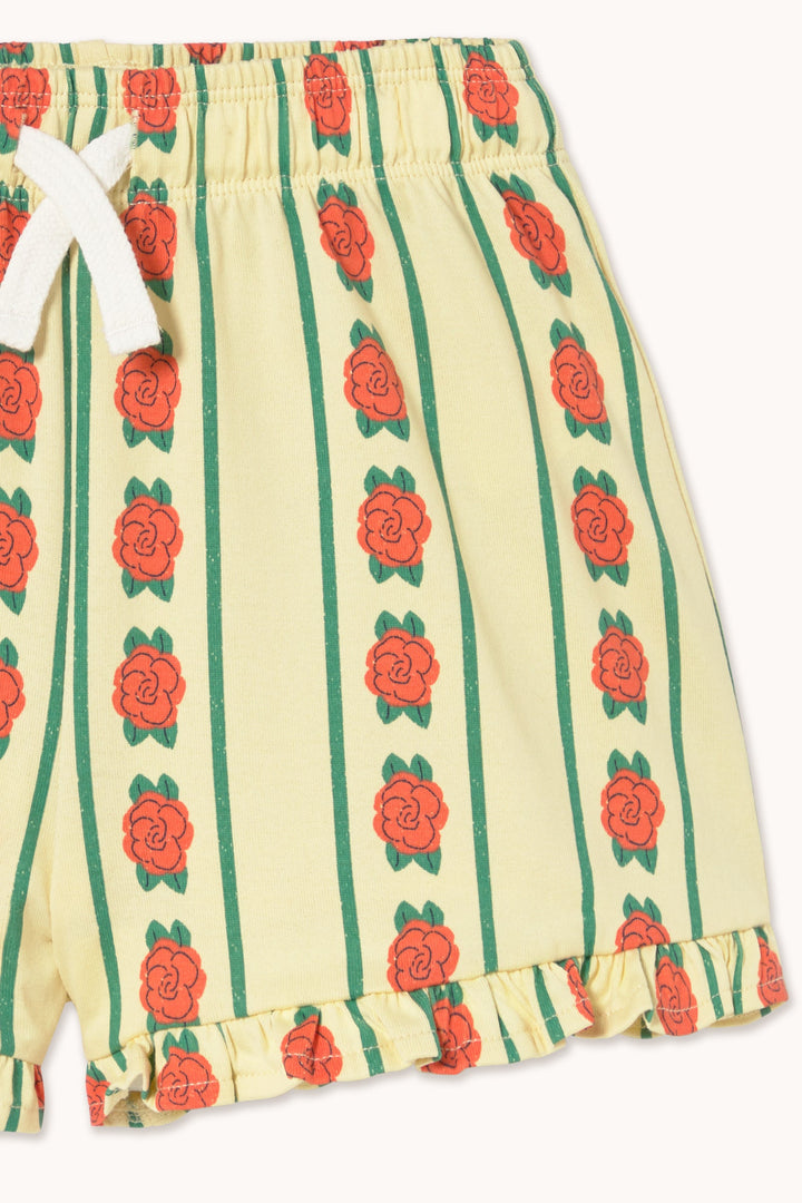 [TINYCOTTONS] Rose Pattern Shorts - Dusty Yellow