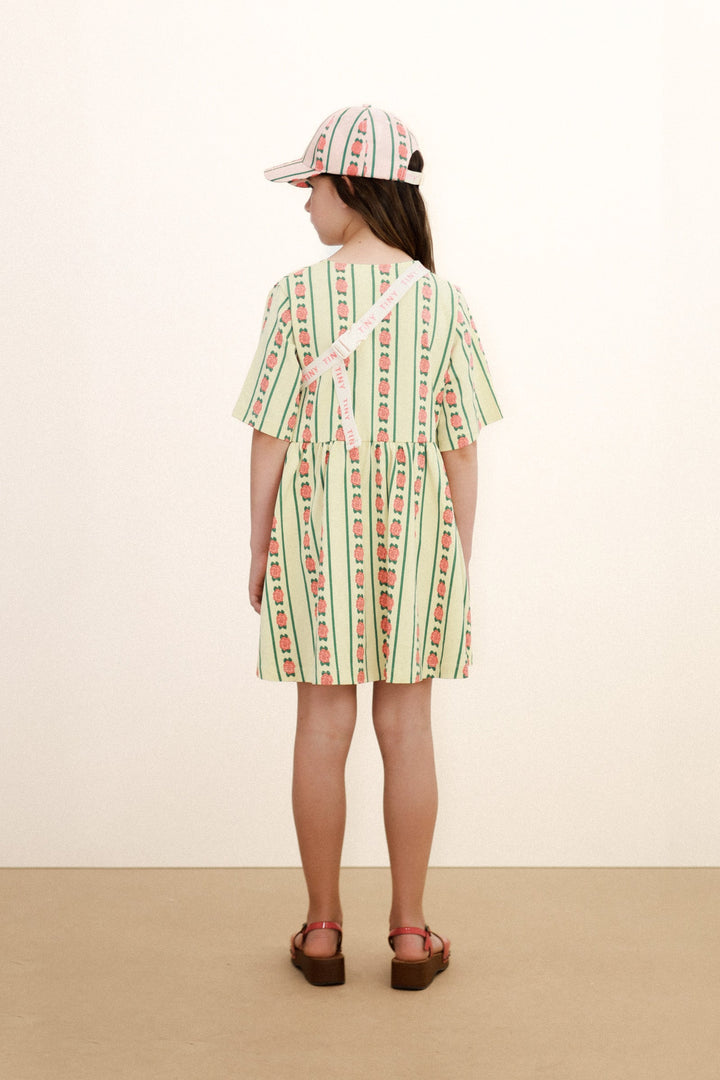 [TINYCOTTONS] Rose Pattern Dress - Dusty Yellow