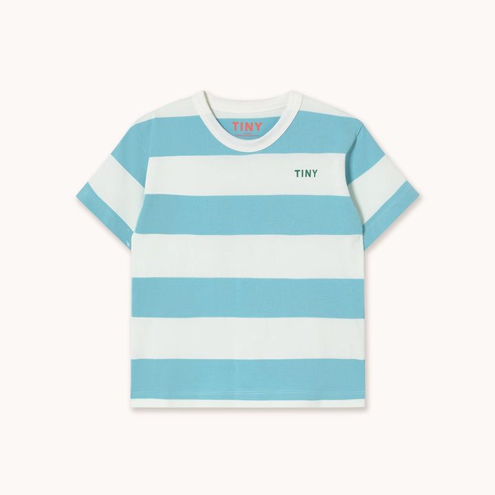 [TINYCOTTONS] Stripes Knit Tee - Light Cyan