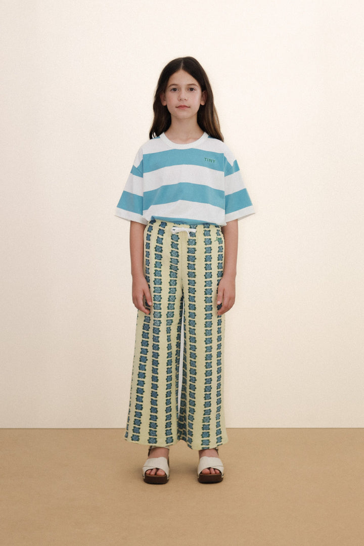 [TINYCOTTONS] Stripes Knit Tee - Light Cyan
