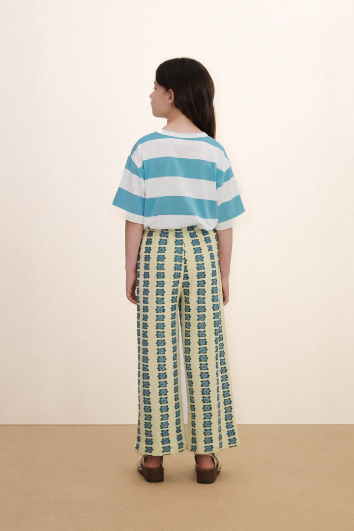 [TINYCOTTONS] Stripes Knit Tee - Light Cyan