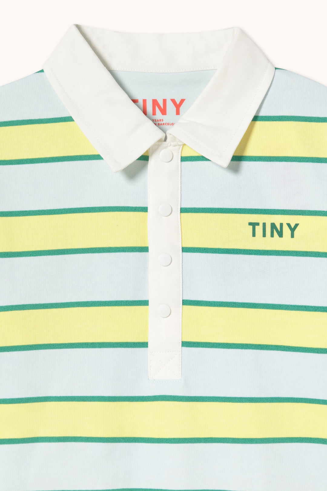 [TINYCOTTONS] Retro Stripes Polo Sweatshirt - Iceblue