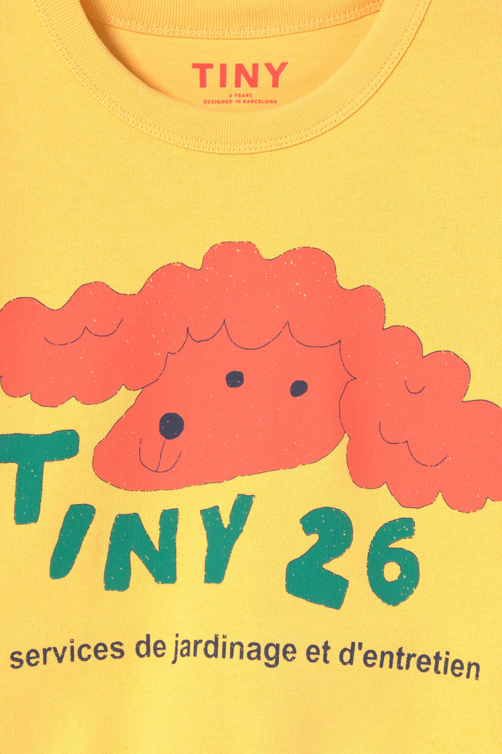 [Tinycottons] Red Dog Graphic Sweatshirt - Soft yellow