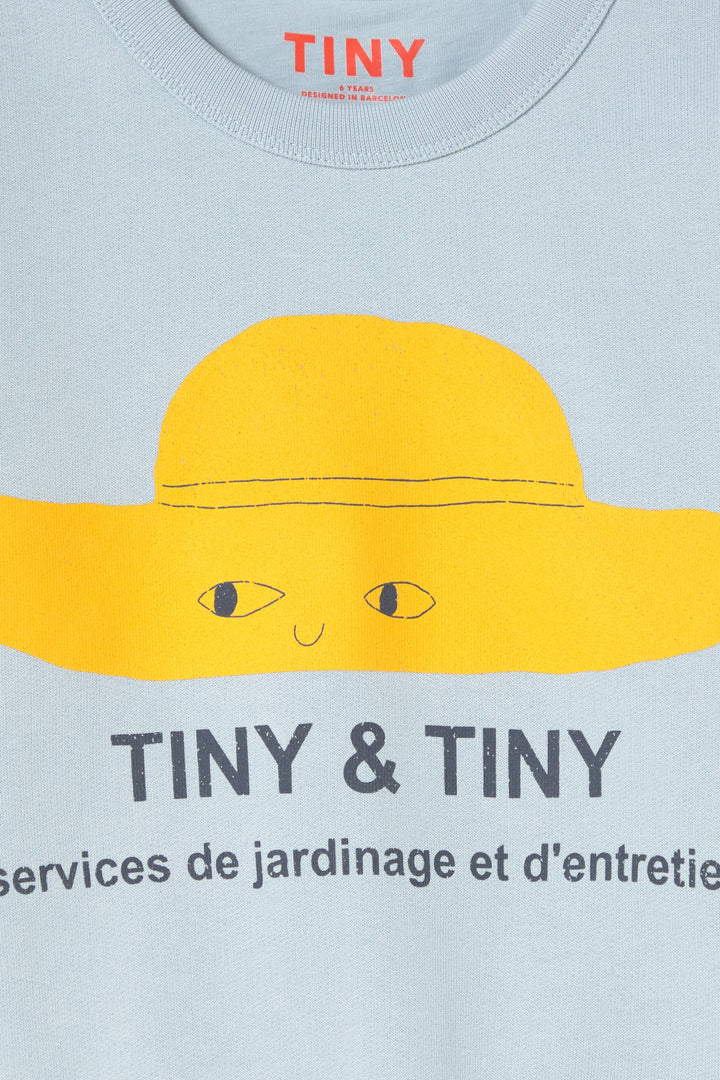 [Tinycottons] Tiny Hat Graphic Sweatshirt - Washed Blue