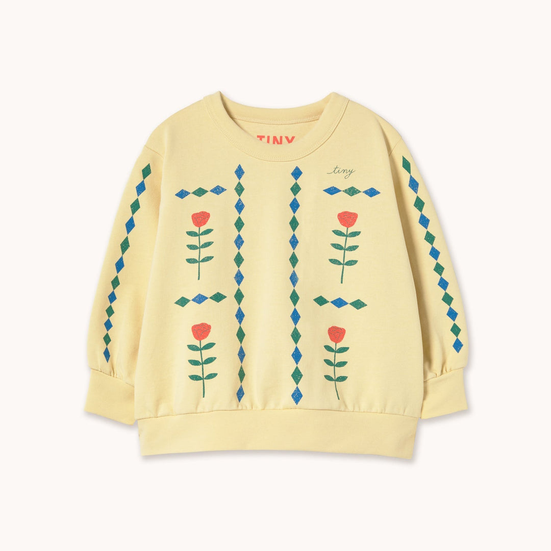 [Tinycottons] Diamonds Graphic Sweatshirt - Dusty Yellow