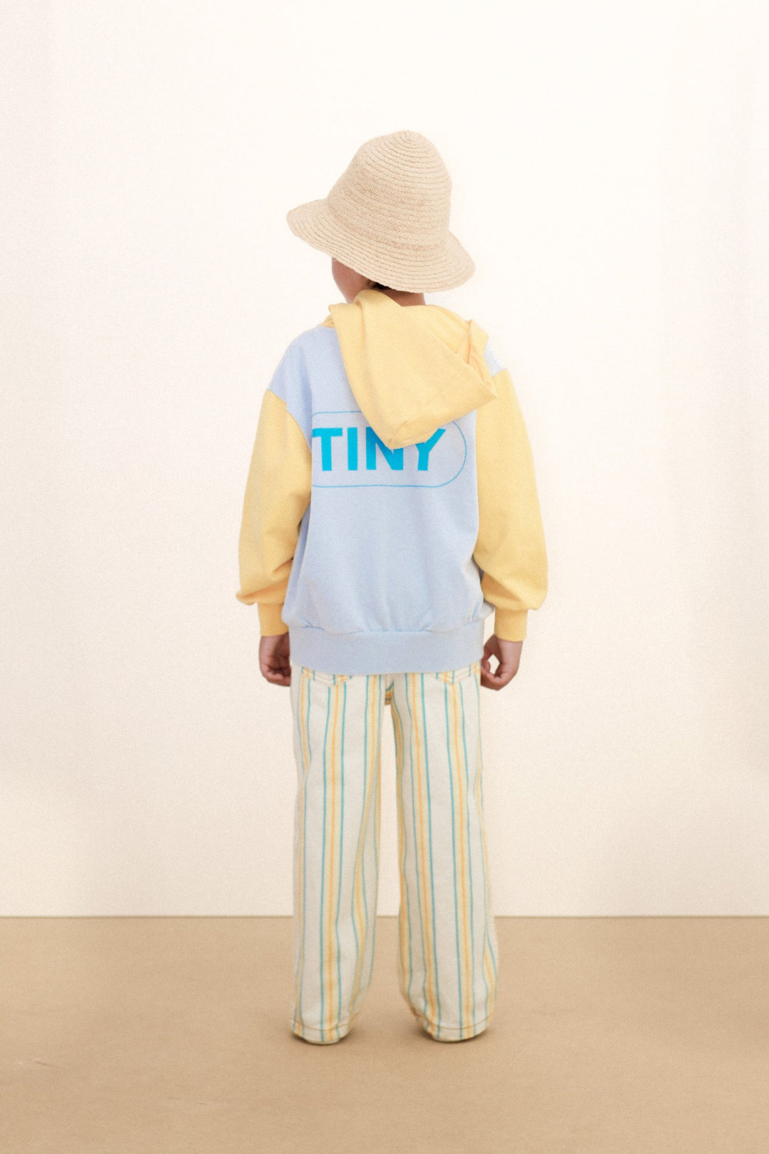 [TINYCOTTONS] Color Block Hoodie - Washed Blue