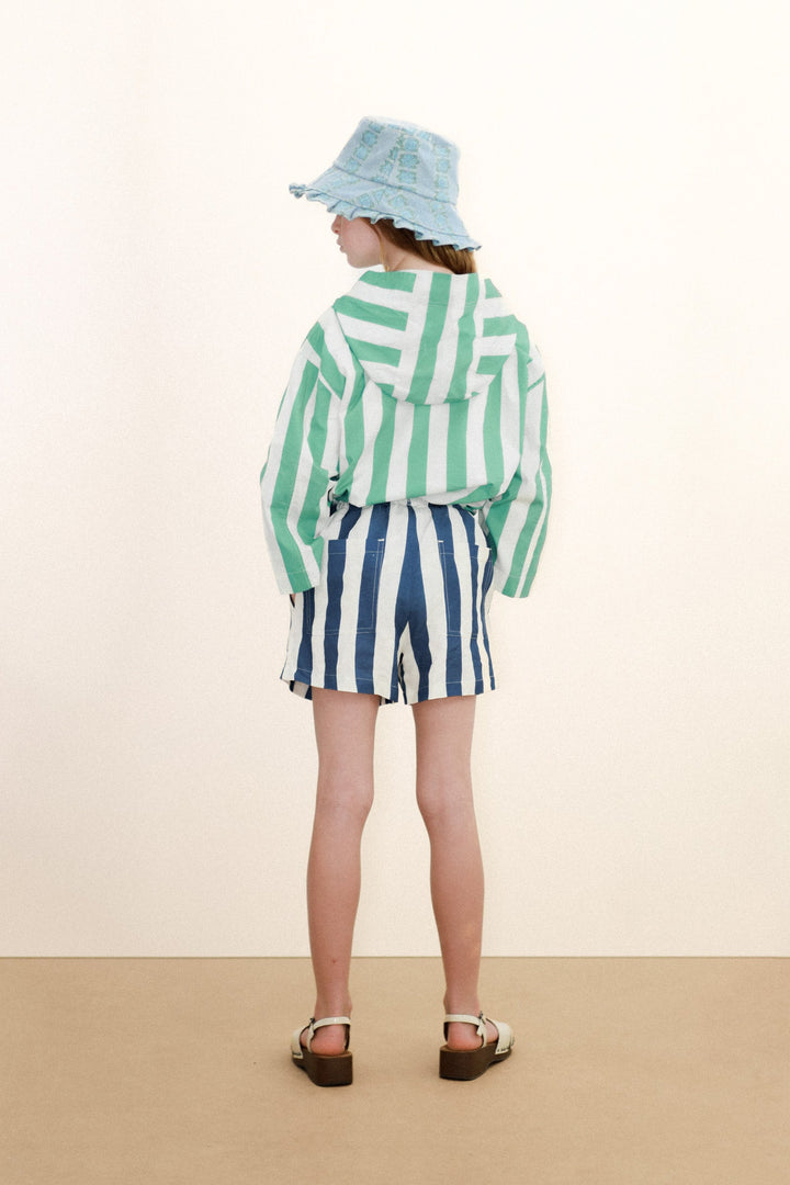 [TINYCOTTONS] Light Navy Striped Shorts - Light Navy