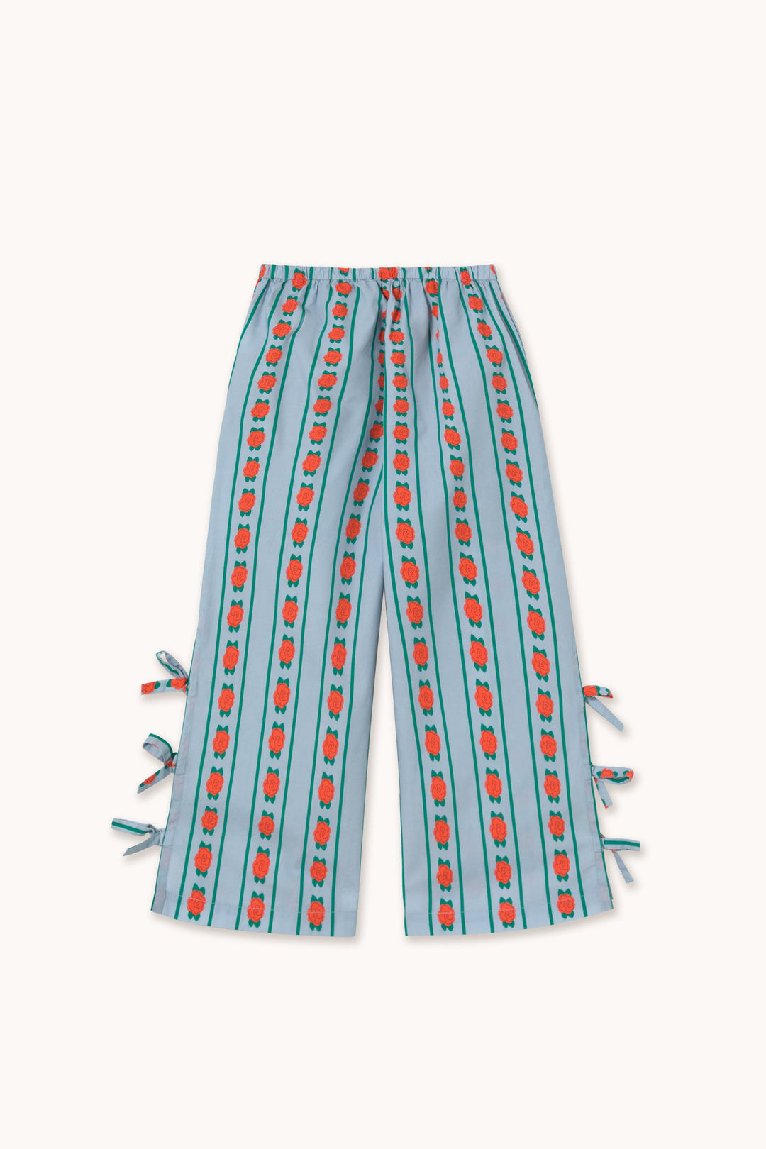 [TINYCOTTONS]Rose Pattern Pant - Washed Blue