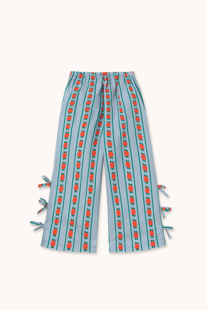 [TINYCOTTONS]Rose Pattern Pant - Washed Blue
