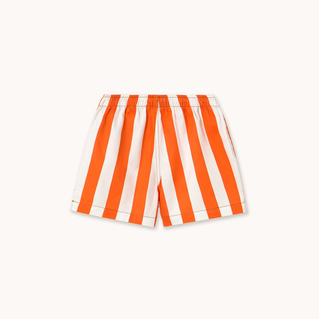 [TINYCOTTONS] Stripes Twill Shorts - Summer Red