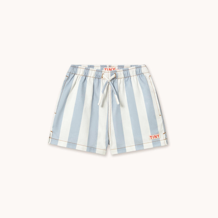 [TINYCOTTONS] Stripes Twill Shorts - Washed Blue