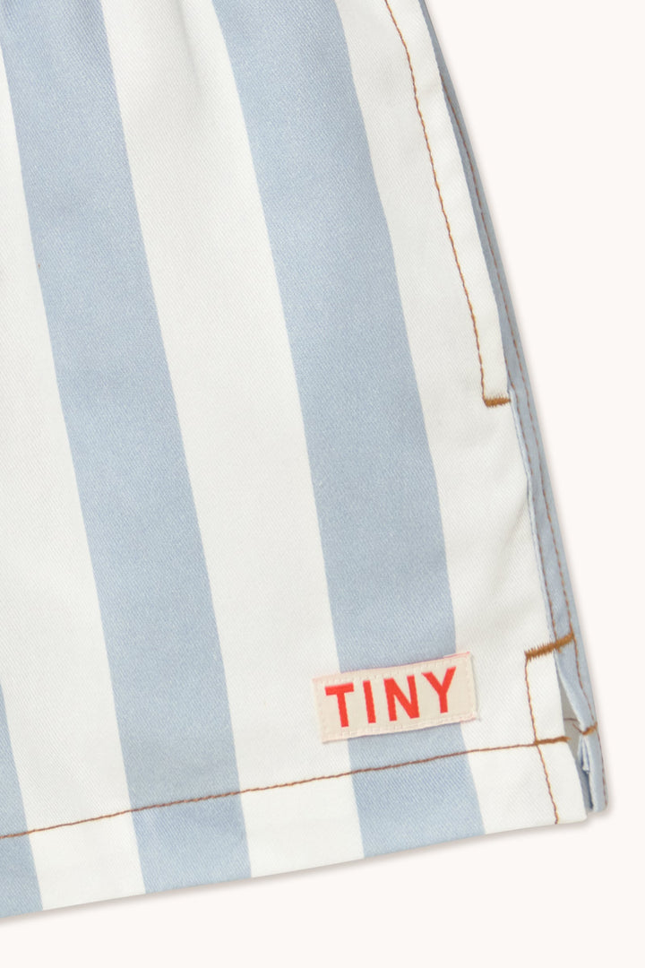 [TINYCOTTONS] Stripes Twill Shorts - Washed Blue