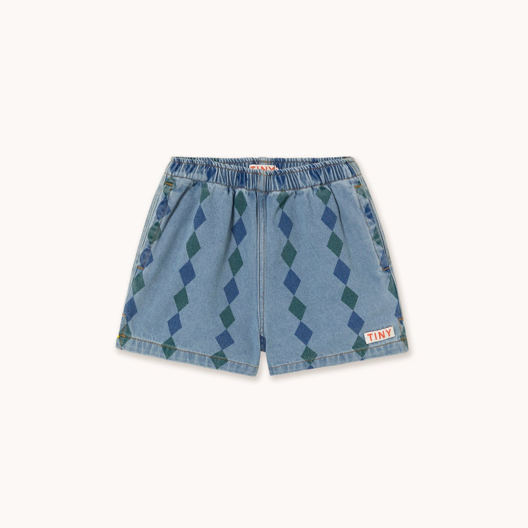 [TINYCOTTONS] Diamonds Shorts - Light Wash Denim