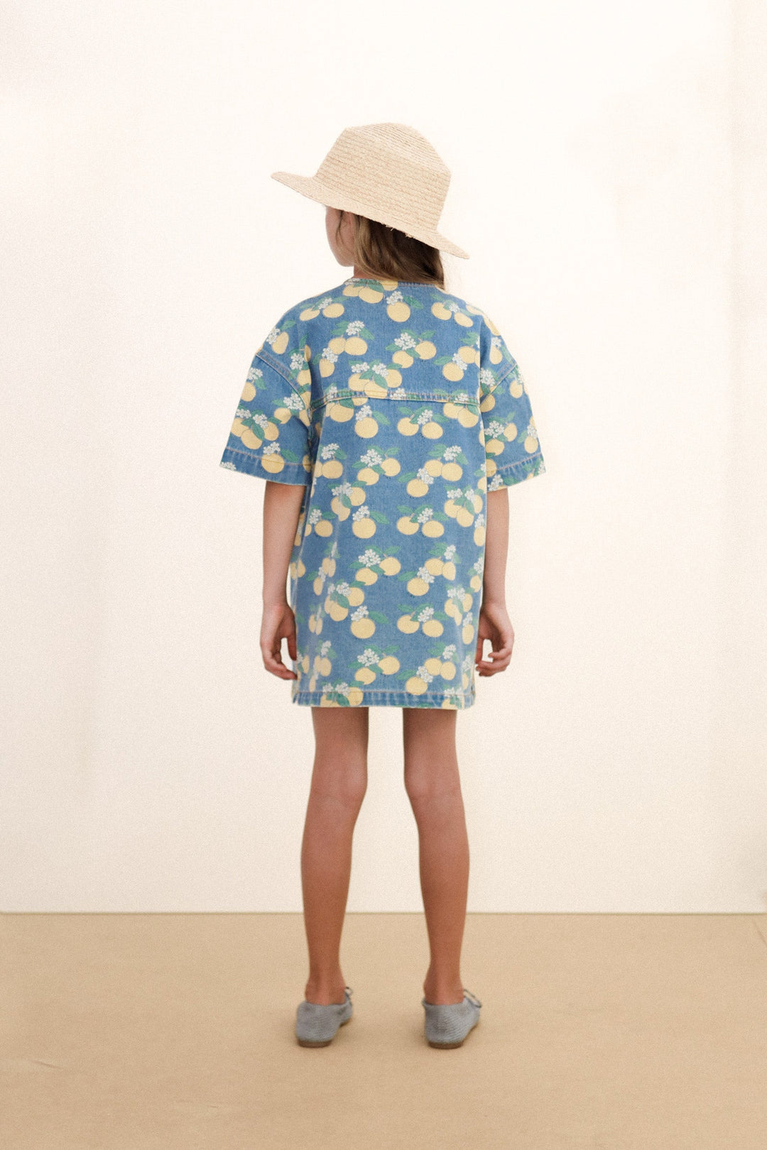 [TINYCOTTONS] Oranges Denim Dress - Light Wash Denim